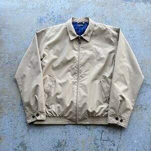 Vintage Chaps Plaid Lined Harrington Jacket Sz L